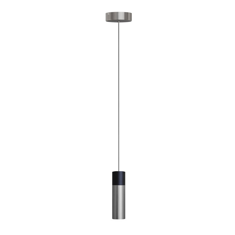 Luminaire suspendu cylindrique à 1 lumière DEL Costigan, Nickel