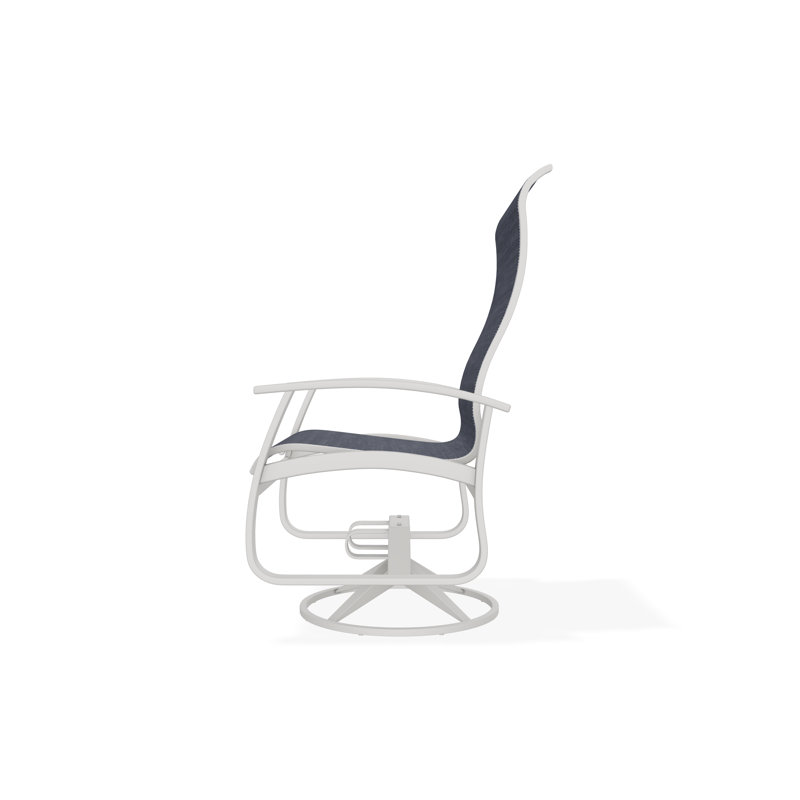 Belle Isle Outdoor Dining Chair, Augustine Denim, Snow
