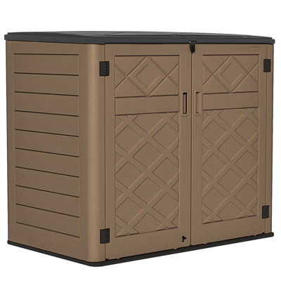 PawsomePad 358 Gal. 53.15 in.x 33. 07 in.x 46. 85 in. Resin Large Waterproof Deck Box Shed