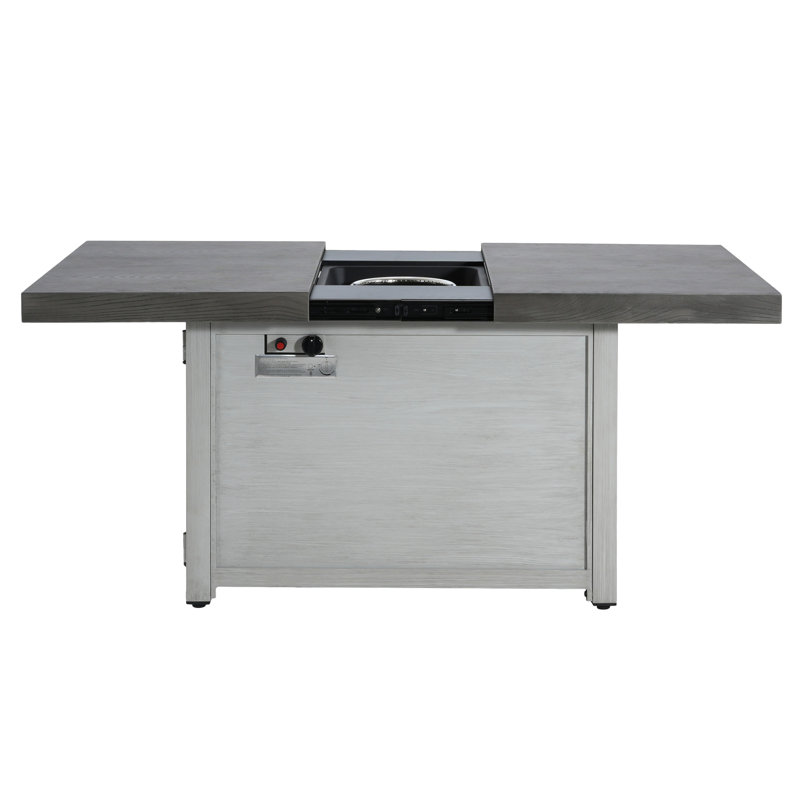 Extendable Rectangle Aluminum Alloy Fire Pit Table