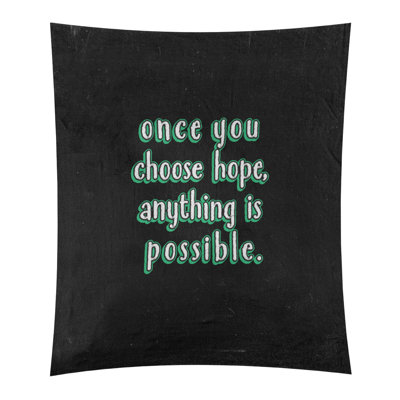 Tapisserie tableau noir en polyester, citation d’espoir