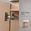 Meuble-lavabo suspendu de 45,7 cm (18 po) avec lavabo en céramique, armoire à une porte en bois clair pour salle d'eau