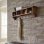 Portemanteau mural 48 po avec crochets et casiers de rangement Pomona, rustique naturel-1591776398