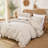Ruffle Comforter Set 3 Pieces-Bedding for All Seasons Fluffy Vintage Farmhouse Comforter With Two Pillowcases-117190138-117190137