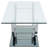 Amelia Chrome Rectangular U-Shaped Glass Top Coffee Table