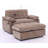 Double Sofa Recliner with Manual Adjustment and Storage Ottoman-2142871100