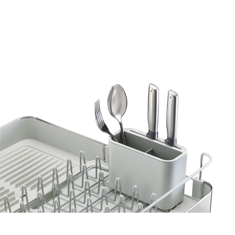 Égouttoir à vaisselle extensible en acier Joseph Joseph, Pierre claire / argent