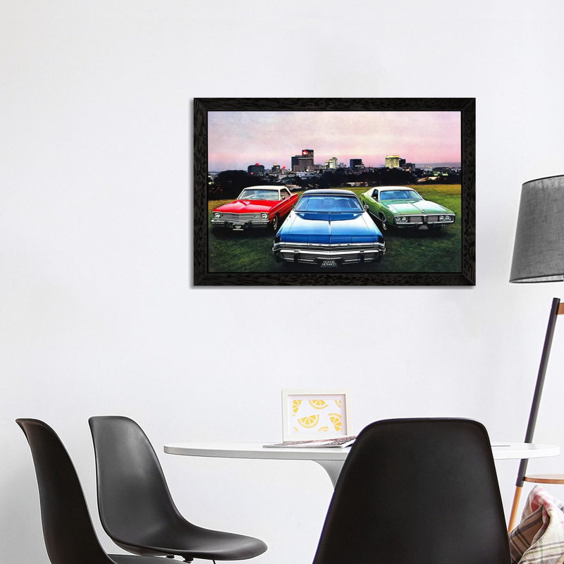 Dodge MonacoCharger, Dart - Print on Canvas, 66.04 cm H x 45.72 cm W, Black Floater Framed