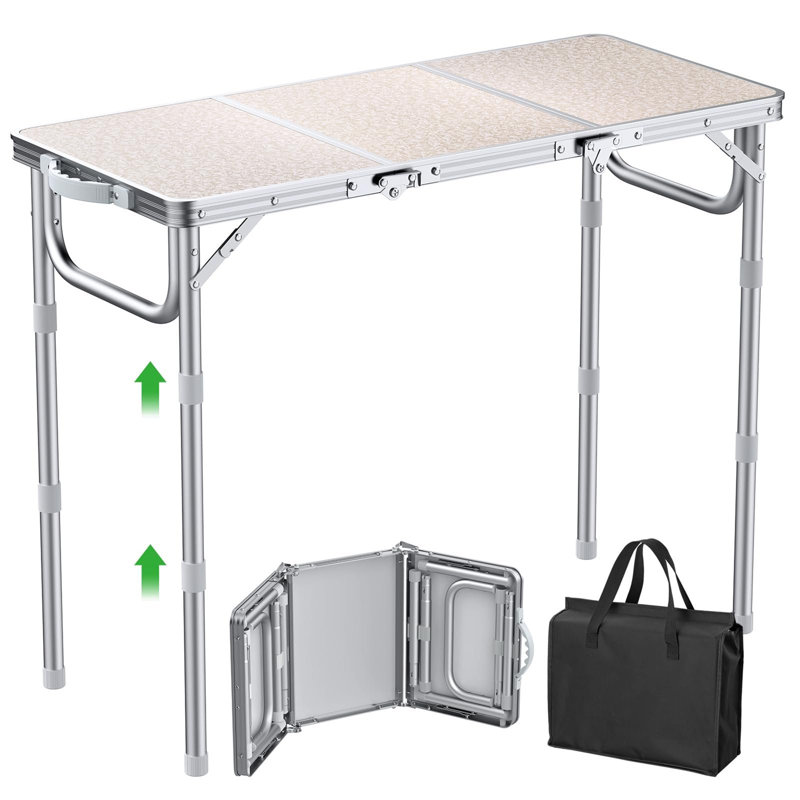 87cm Rectangular Adjustable Folding Table