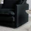 2 pièces et chaise en chenille noire. Base en bois massif. Tissu chenille respirant. Rembourrage luxueux en éponge. Combinaisons de sièges polyvalentes. Installation sans effort