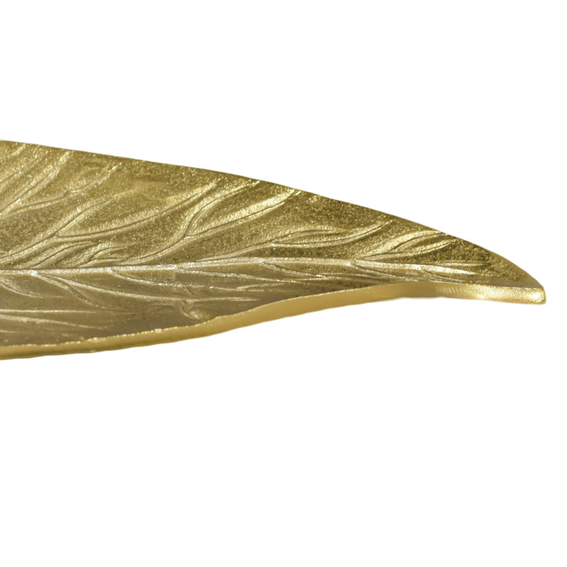 Bayou Breeze Jacklynne Aluminum Tray, Gold