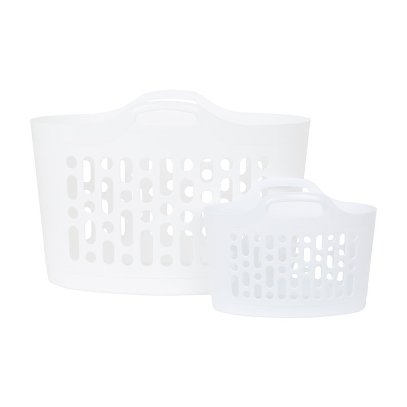 Wham 2 Piece Flexi Basket Set Ice White