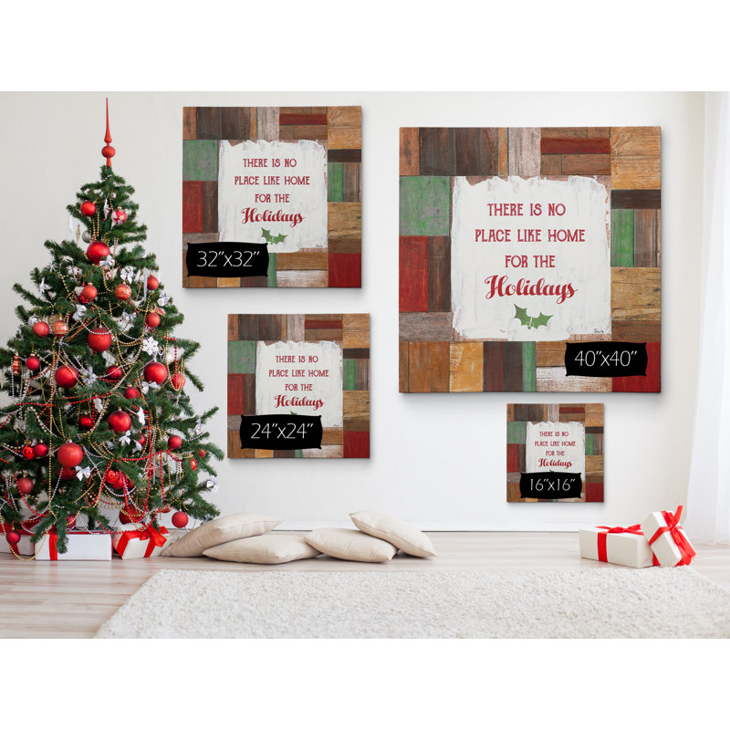 « no place like home », reproduction d’art textuel sur toile, H 16 po x l 16 po x P 1,5 po, Toile tendue