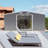 Outdoor metal Shed with Windows and vents-117199908