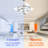 Orren Ellis 42" DIY Shade Retractable Ceiling Fan with LED Lights and Remote-304772254