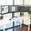 Mount-It Triple Monitor Stand | Freestanding Computer Desk Mount Fits Up to 32 in. Monitors | Black