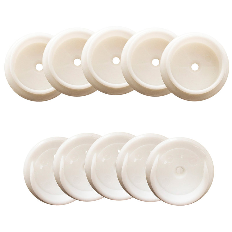Closet Hardware-Round Closet Pole Socket, Pack of 5, Fits Standard Closet Rods, White – Design House, 182741