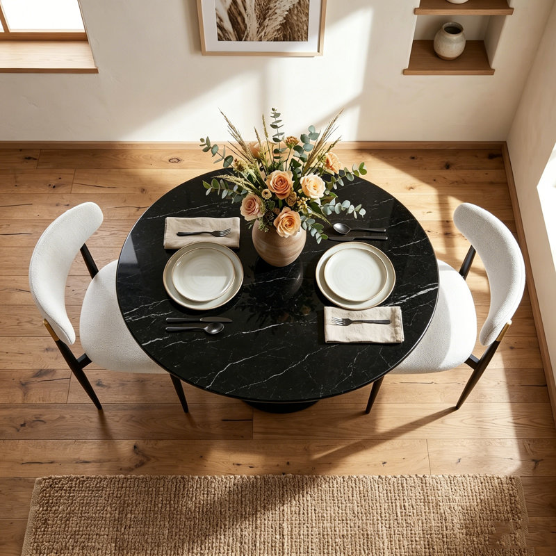 Ensemble de 2 chaises en chenille beige de 317,75 po de hauteur, pieds en métal noir robustes pour la salle à manger et la cuisine compactes