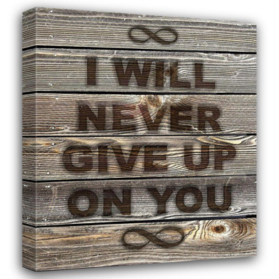 Trinx Lavoie, Tina Gallery Wrapped Canvas Art Titled: I Will Never Give Up On You