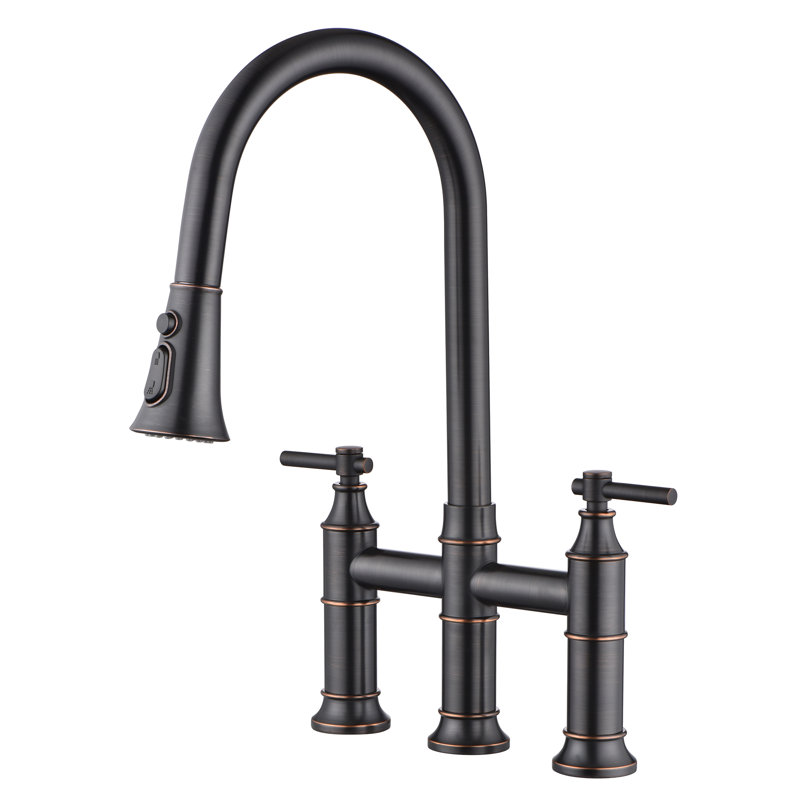 Robinet de cuisine rétractable Sumerain SWF6119PQ-XX, Bronze huilé