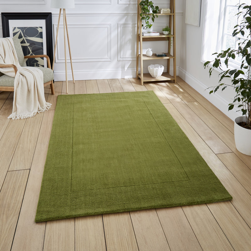 Solid Colour Wool Hand Tufted Area Rug, Rectangle 150 x 230 cm