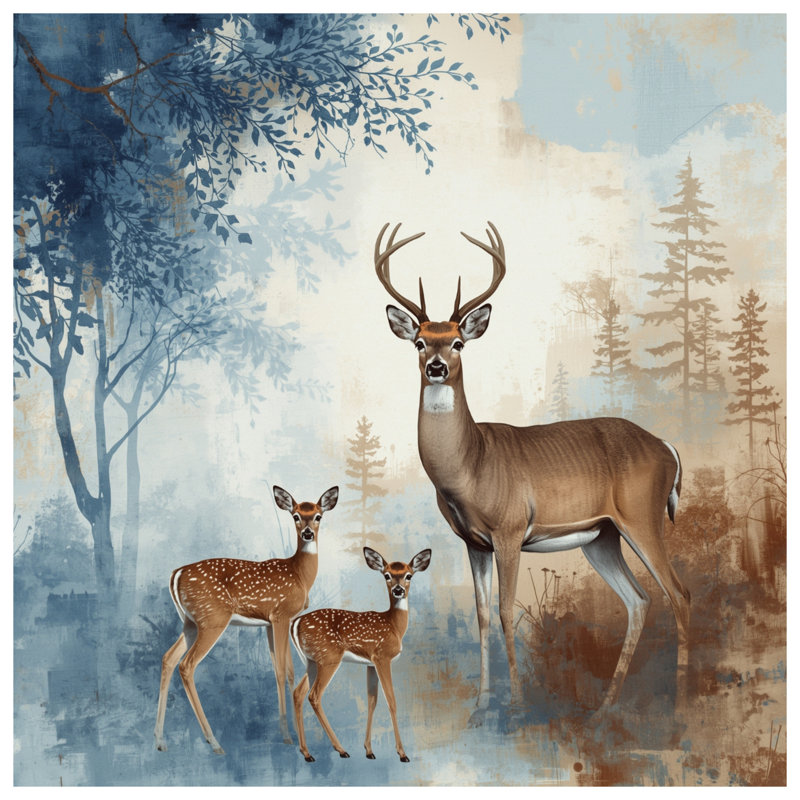 Édredon Forest Deer Family, Simple extra long