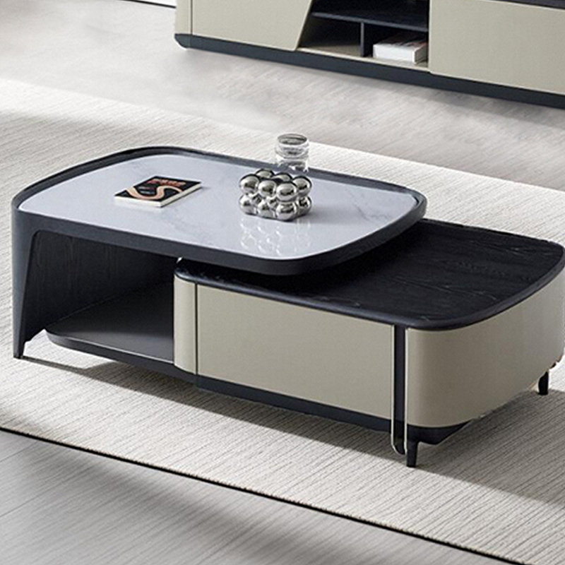 Stretchable microcrystalline stone coffee table