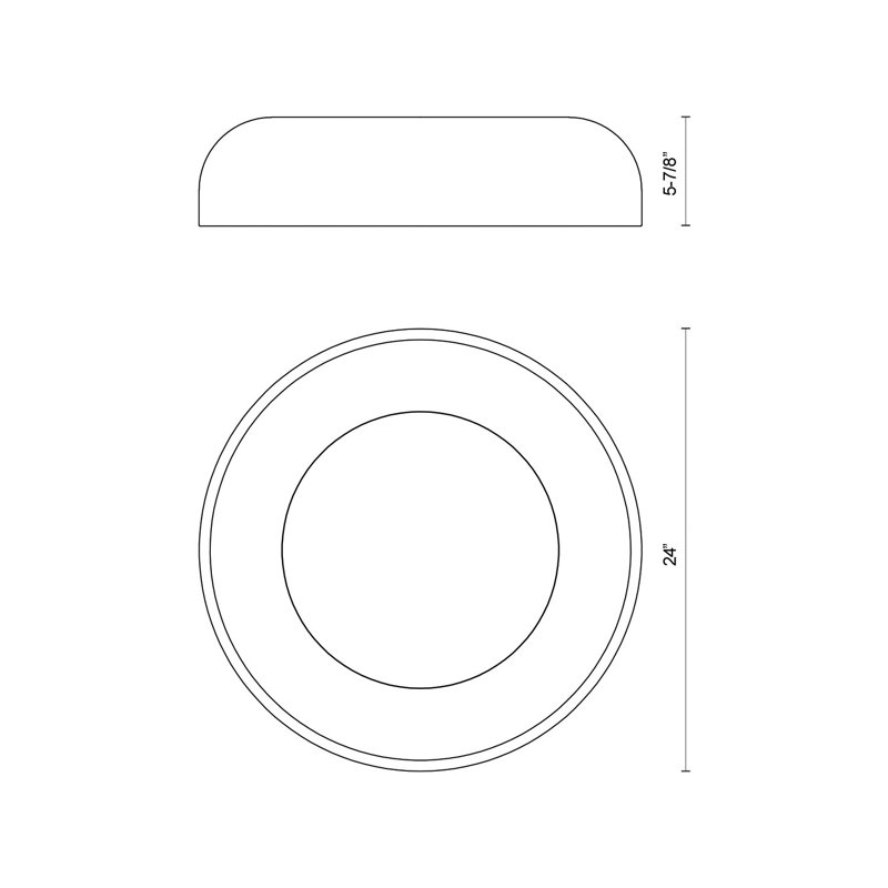 1 - Light LED Flush Mount, White