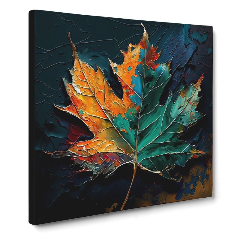 Leaf Palette Knife Painting No.2 - Print