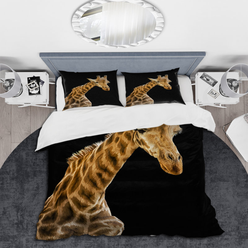 Brown/Gold Microfiber Duvet Cover Set, King Duvet Cover + 2 King Shams