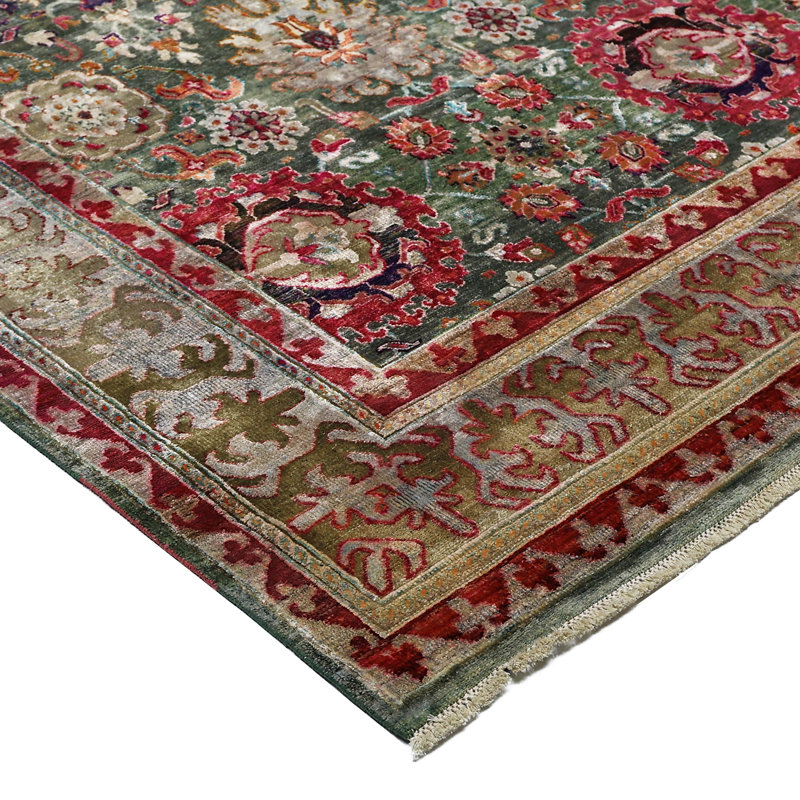 Multicolored Alchemy Traditional Wool Silk Blend Rug - 9'6" x 16'1"