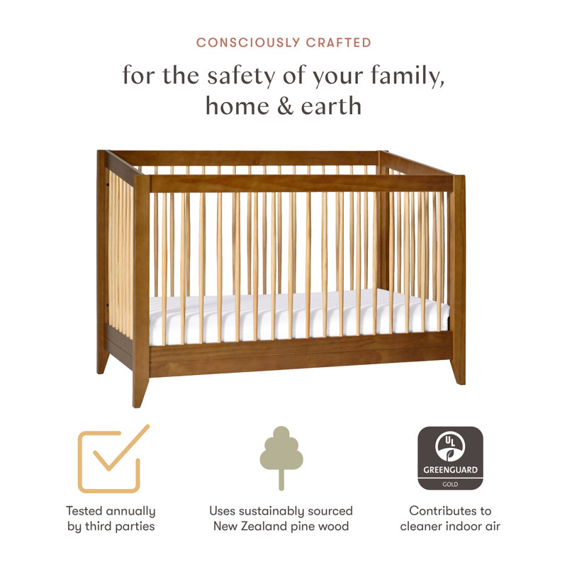 Sprout 4-in-1 Convertible Crib, Chestnut/Natural