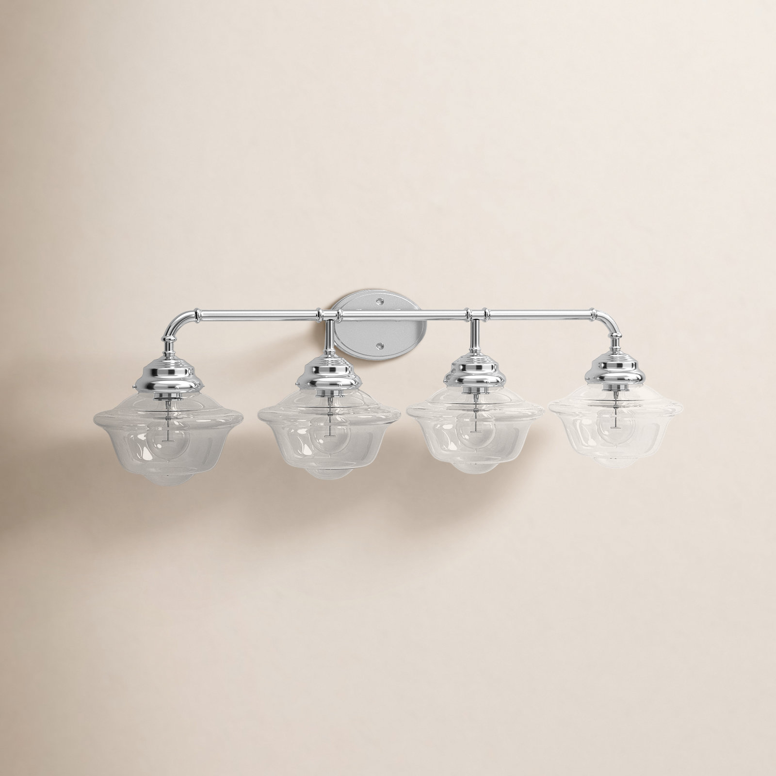 Anderson 4 Light Transparent Dimmable Vanity Light