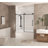 Frameless Shower Door 56-60 "W X 60" H, 1/4 "(6 Mm) Clear Tempered Glass, Explosion Proof Film, Stainless Steel Handle-123404394