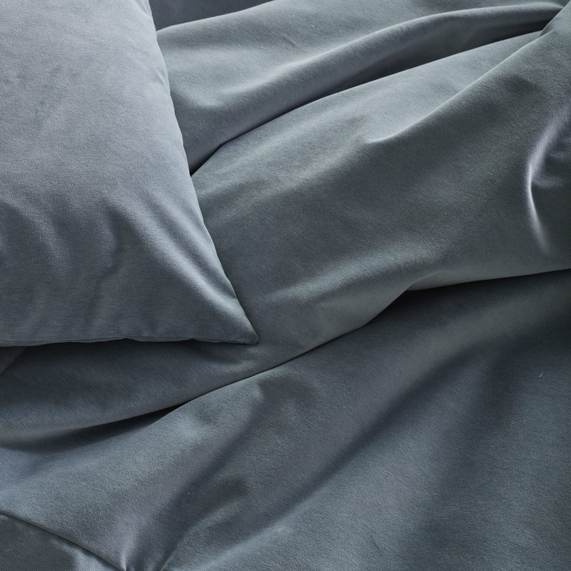 Fresco Polyester Blend Throw Square Pillow Cover, Naples Blue