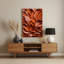 Abstrait floral rouge 96, art mural en métal-407896724