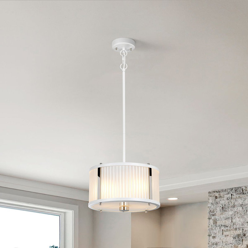 Schoonmaker 2 - Light Drum Pendant, White