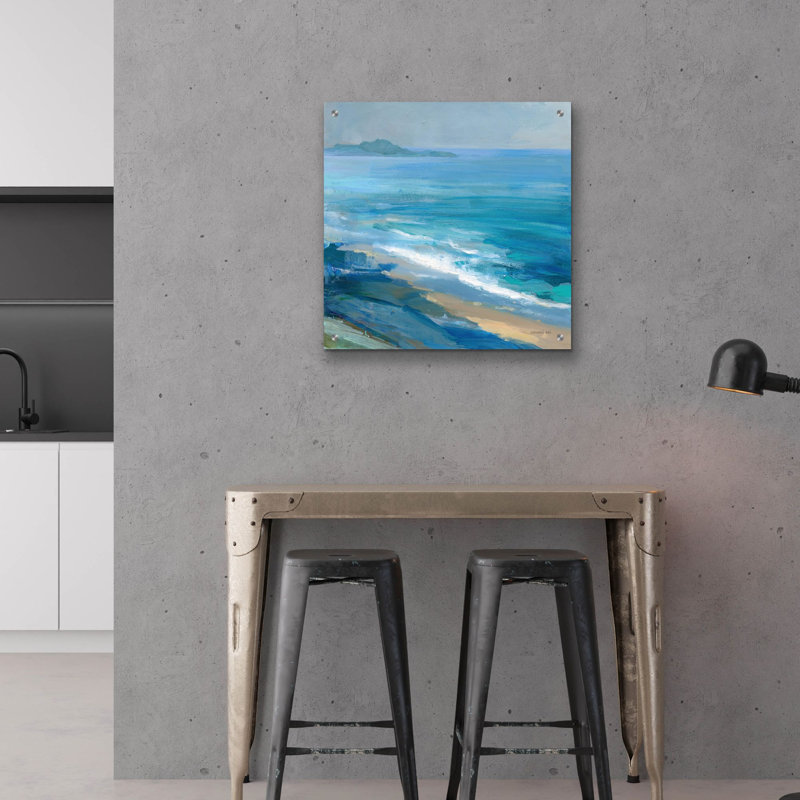 «Rocky Shoreline 2» par Danhui Nai, art mural en verre acrylique, H 24 po x l 24 po x P 0,2 po