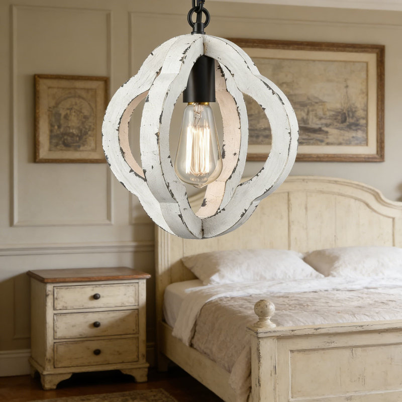 Luminaire suspendu en bois Farmhouse