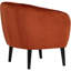 Chaise d'appoint moderne avec conception en tonneau et capitonnage
