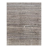 Rug & Kilim’S Moroccan Style Rug In Gray With White All-Over Geometric Patterns