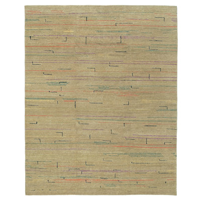 Fragment Wool Area Rug in Beige/Black/Purple