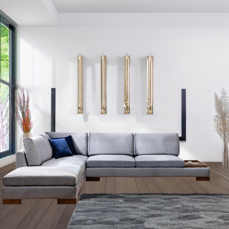 Canapé modulaire et méridienne avec table basse