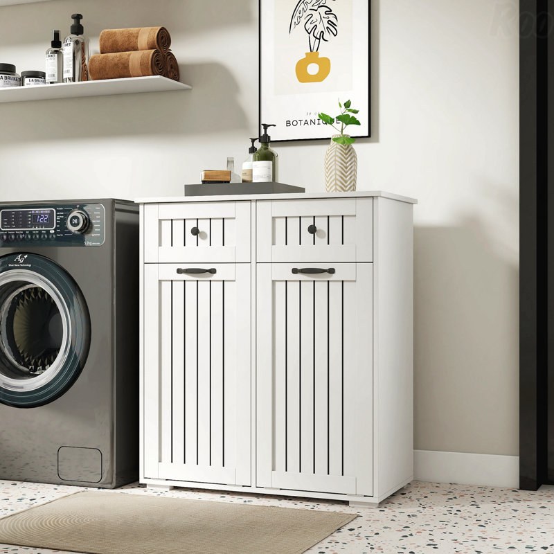 Laundry Cabinet ,with 2 Removable laundry basket  and 2 Drawers