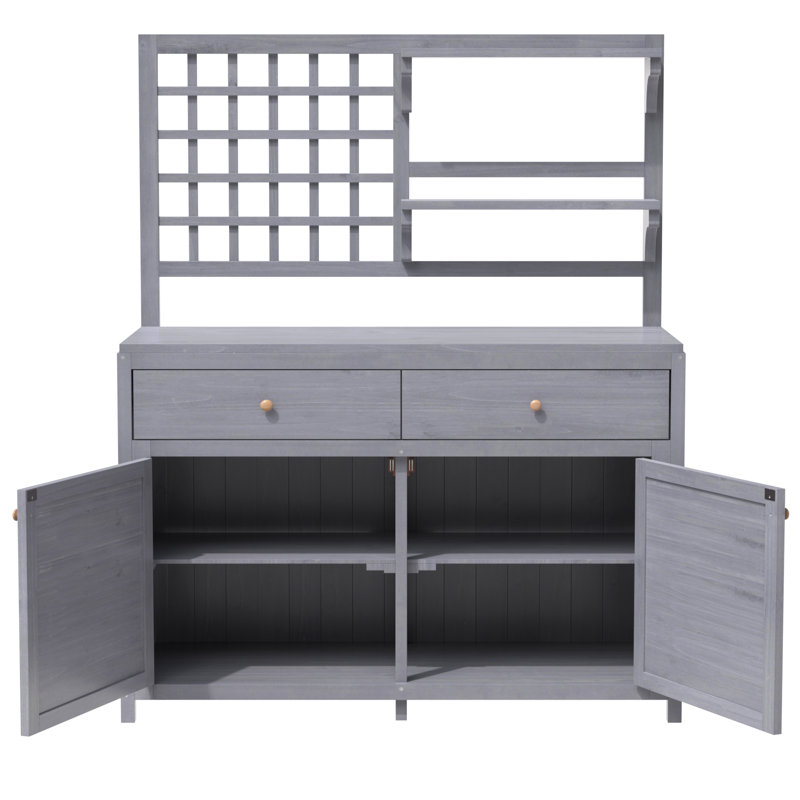 4 ft. W x 1 ft. D Manufactured Wood Tool Shed, Grey