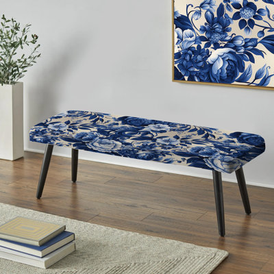 Banc victorien bleu Cobalo Cameo Whimsy