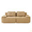 Canapé modulaire en L de 82 po pour salon modulaire en tissu velours côtelé de 82 po avec assise profonde, passepoil perlé, conception capitonnée, sans assemblage, conception antidérapante