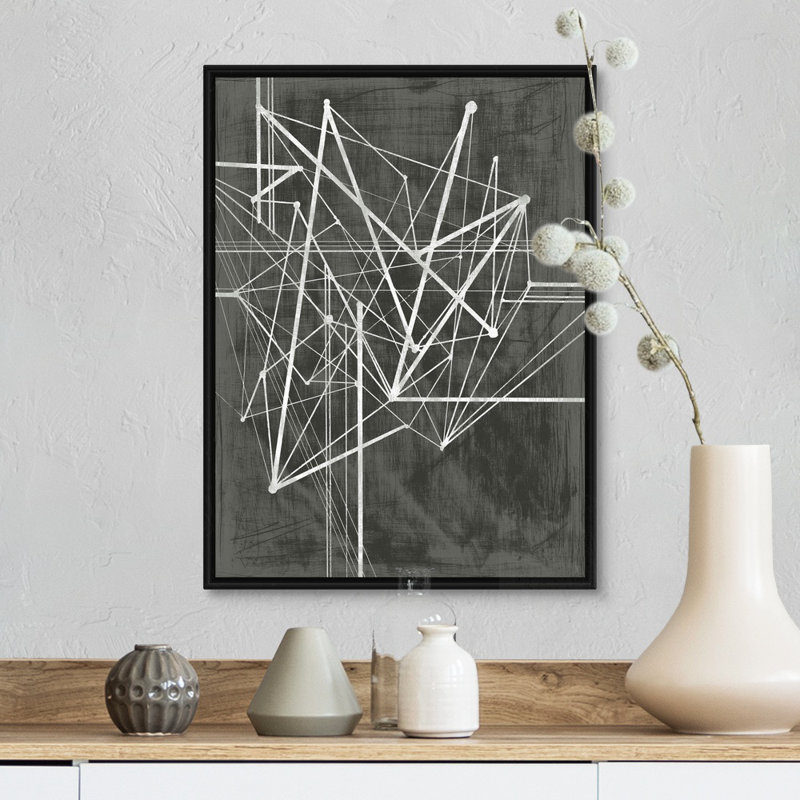« Vertex I » par Ethan Harper-impression d’art graphique, Cadre noir, H 26 po x l 20 po x 1,75 po