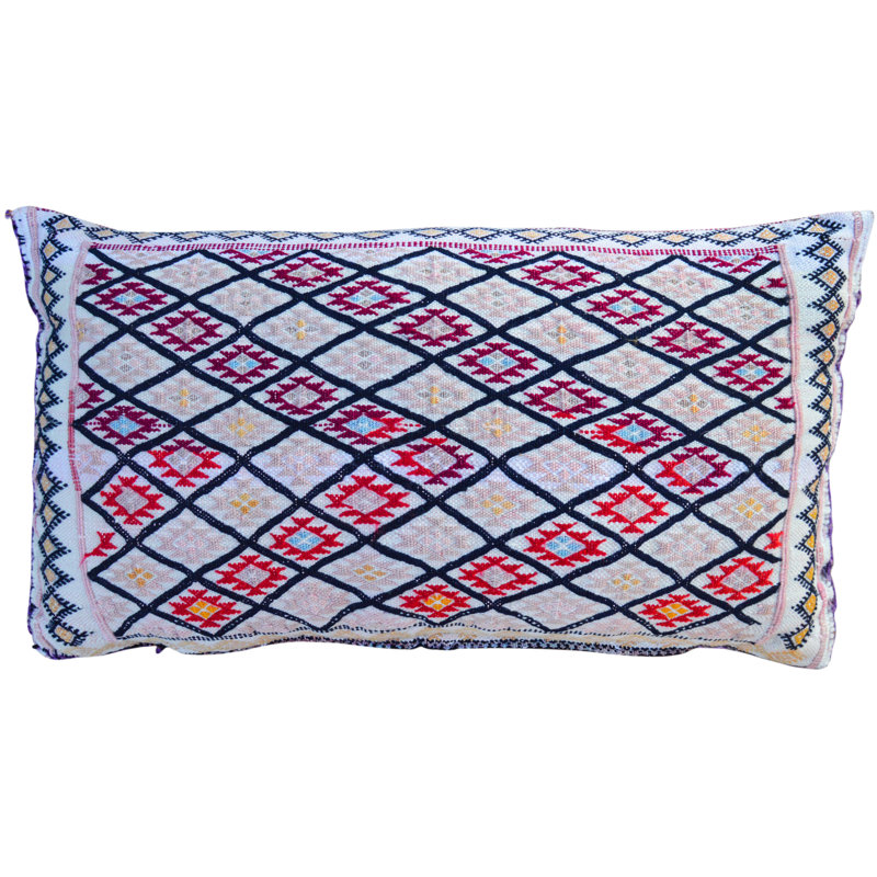 Coussin lombaire en laine rayé, Bas