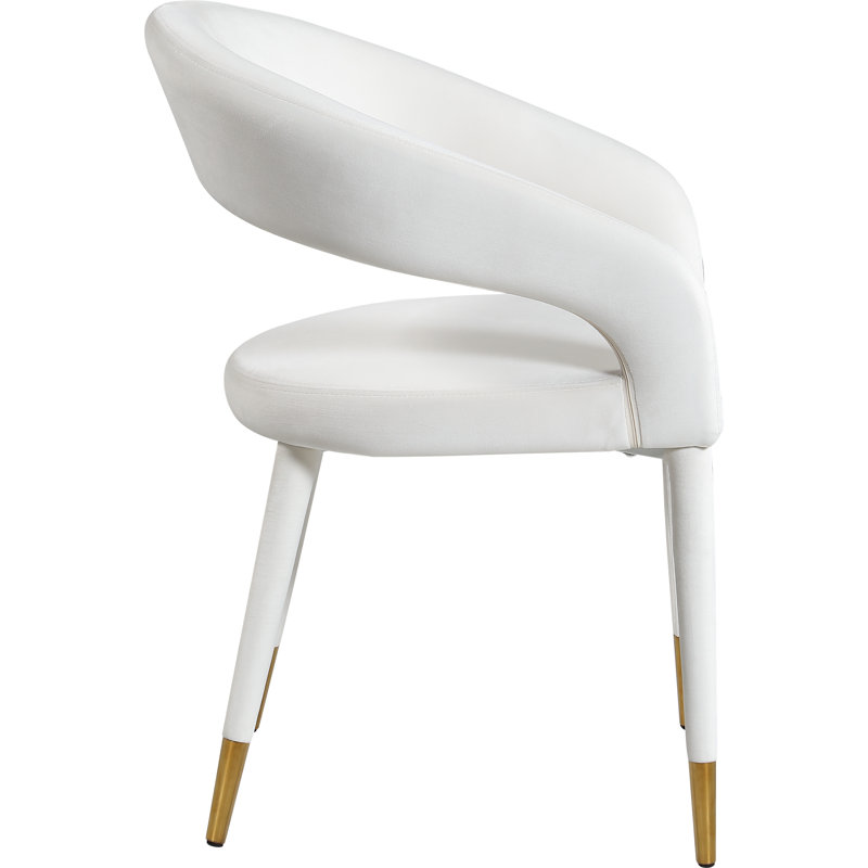 Chaise parsons rembourrée 31,5 po Yonkers, Velours crème